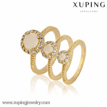 12872-Xuping aleación de cobre Precio de fábrica 3pcs diferentes tamaños de anillos establecidos
